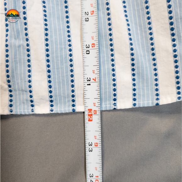 Zara Trafaluc Collection Top Blue White Sleeveless Striped Seersucker Women's M - Picture 7 of 10